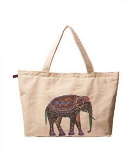 Africa Culture Art Vintage Beige Heavy Weight Canvas Handmade Tote Bag Shopper: Clothing