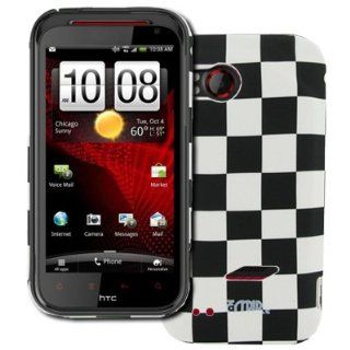 EMPIRE Verizon HTC Rezound Black and White Checkered Stealth Rubberized Design Hard Case Cover [EMPIRE Packaging]: Cell Phones & Accessories