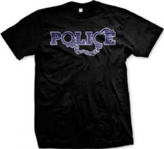 Police Handcuff Law Enforcement Agent Men's T shirt Tee: Clothing