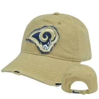 NFL St. Louis Rams Torn up Distressed Garment Wash Sun Buckle Ripped Hat Cap : Sports Fan Baseball Caps : Sports & Outdoors