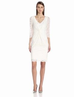 laundry By SHELLI SEGAL Women's Twist Knot Lace Dress at  Womens Clothing store: