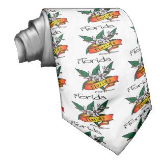 Florida State Flower Orange Blossom Neckwear