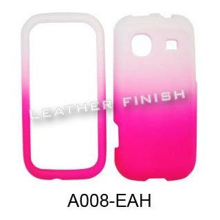 ACCESSORY HARD RUBBERIZED CASE COVER FOR SAMSUNG M520 TWO TONES WHITE HOT PINK: Cell Phones & Accessories