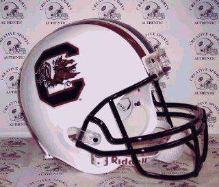 South Carolina GameCocks   Riddell NCAA Full Size Deluxe Replica Football Helmet  Sports Fan Football Helmets  Sports & Outdoors