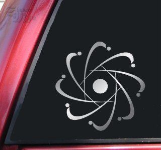 Atomic Energy Symbol Vinyl Decal Sticker   Shiny Chrome: Automotive