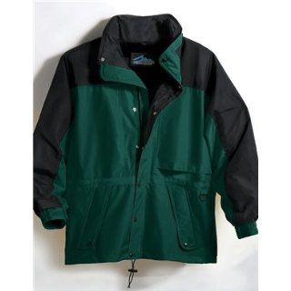 Premium Quality Men's 100% Toughlan Nylon Parka Climax Jacket   Forest Green/Black: Clothing