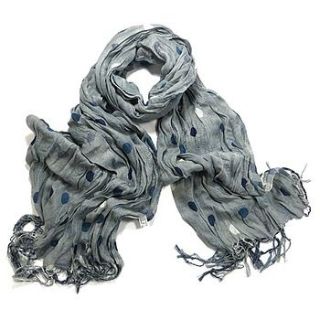 soft touch polka dot scarf by molly & pearl