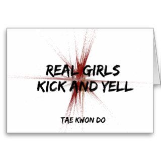 Real Girls Kick and Yell Note Card