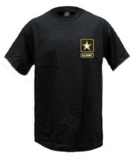US Army United States Small Logo T Shirt   Black, M: Clothing