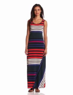 Calvin Klein Women's Stripe Maxi Dress, Multi, 2 at  Womens Clothing store: