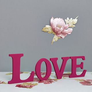handmade freestanding 'love' letters by altered chic