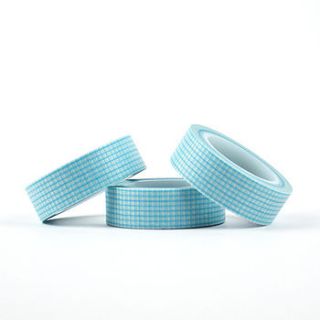 blue grid washi tape by sarah hurley designs