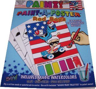 "Paint A Poster" Paint with Water Coloring Book   Rad Boys: Toys & Games