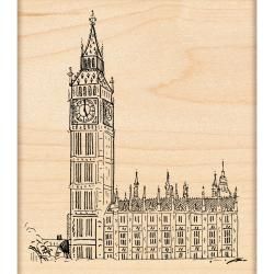 Penny Black Rubber Stamp 3.5x4 houses Of Parliament