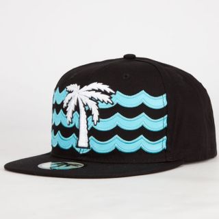 Waves Mens Strapback Hat Black One Size For Men 244266100