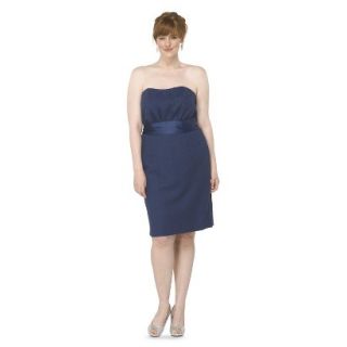 TEVOLIO Womens Plus Size Lace Strapless Dress   Academy Blue   20W