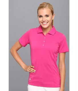 adidas Golf Solid Jersey Polo 14 Womens Short Sleeve Knit (Coral)