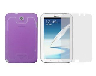 iShoppingdeals   Purple TPU Rubber Skin Cover Case + Anti Glare Matte Screen Protector for Samsung Galaxy Note 8.0 (GT N5110) Computers & Accessories