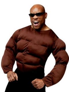Men's African American Muscle Chest Shirt Adult Costume: Clothing