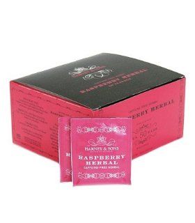 Harney and Sons Raspberry Herbal, Caffeine Free Herbal 50 Teabags per Box : Grocery Tea Sampler : Grocery & Gourmet Food