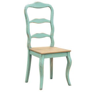 distressed turquoise dining chair by out there interiors