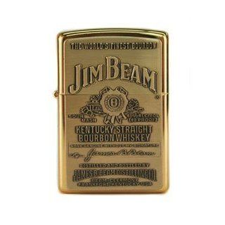 Jim Beam Engraved Zippo Lighter (Gold): Health & Personal Care