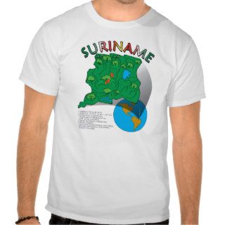 Suriname Map Tshirts
