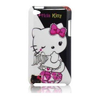 I Need(TM) Popular Angel Hello Kitty & Diamond Pattern Snap on Hard Back Cover Case Compatible for Apple Ipod Touch 4/4g/4th Generation: Cell Phones & Accessories