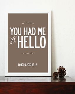 personalised love name quote poster or canvas by i love design