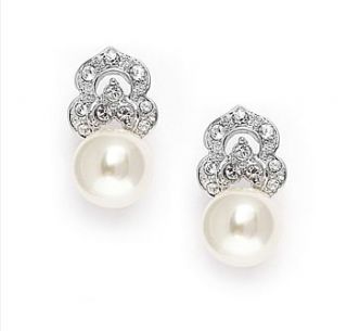 40's inspired pearl earrings by vintage styler