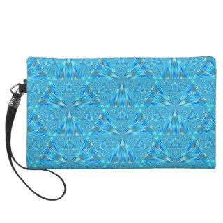 Beautiful Aqua Triangles Wristlet and Bags