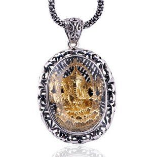 Men's Fortuna Lucky Pendant Fend Off Evil Spirits .925 Thai Silver w/ SILVER CHAIN: Jewelry
