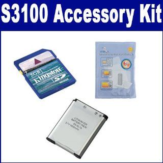 Nikon Coolpix S3100 Digital Camera Accessory Kit includes: ZELCKSG Care & Cleaning, KSD2GB Memory Card, ACD338 Battery : Camera & Photo