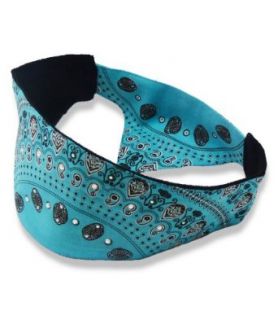Paisley Turquoise Chop Top Studded Doo Wrap Bandanna at  Womens Clothing store