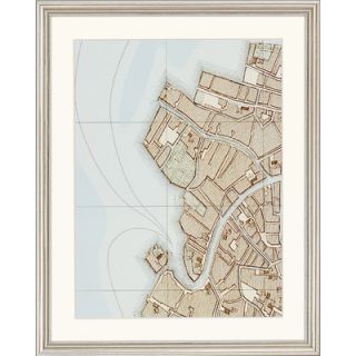 Paragon Plan of Venice Framed Painting Print (Set of 6)