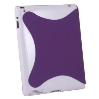For iPad 2 Leather Smart Cover With Hard Case Purple: Computers & Accessories