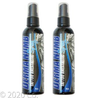 2 Pc Derma Numb Tattoo Anesthetic 4 Oz Topical Painless Lidocaine Spray Bottles 