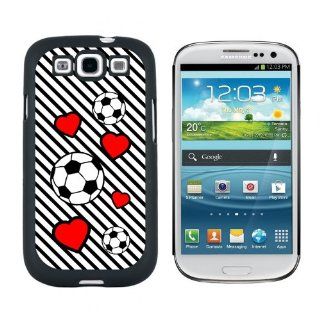 Soccer Love   Snap On Hard Protective Case for Samsung Galaxy S3   Black Cell Phones & Accessories