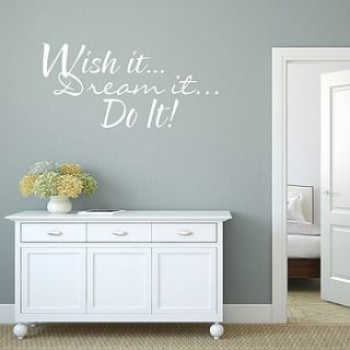 wish inspirational quote wall sticker by mirrorin