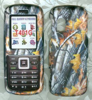 Samsung T401g Tracfone, Straight Talk Prepaid Net 10 Snap on Hard Rubberized Phone Case Cover Faceplate Protector Accessory Camo Tree Camouflage: Cell Phones & Accessories