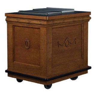 Canby Regal Ice Caddy, 35 inch W x 28 1/4 inch D x 36 1/2 inch H, Traditional Mahogany Wood Stain, Crown Trim: Kitchen & Dining