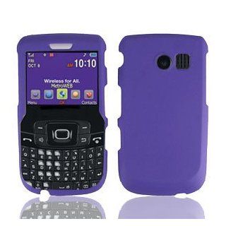 For Straight Talk Samsung R375C Accessory   Purple Hard Case Proctor Cover + Free Lf Stylus Pen: Cell Phones & Accessories