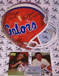 Danny Wuerffel / Steve Spurrier   Full Size Riddell Football Helmet w/Heisman   Florida Gators : Sports Related Collectibles : Sports & Outdoors