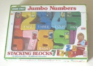 Sesame Street Jumbo Numbers Stacking Blocks: Toys & Games