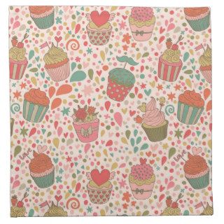 Sweet pattern printed napkins