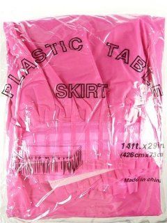 Plastic Table Skirt 14" x 29" Heavy Duty Adhesive (Fuchsia): Health & Personal Care