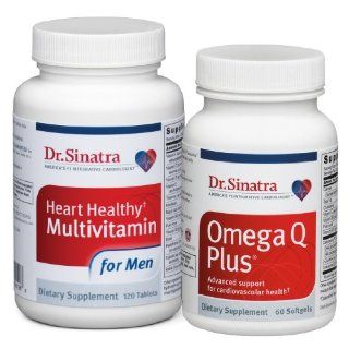 Dr. Sinatra's Omega Q Plus & Heart Healthy Multivitamin for Men (30 day Supply): Health & Personal Care