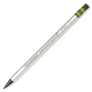 Ticonderoga SenseMatic Plus Refillable Self Feeding Automatic Pencil, 0.7 Millimeter, Number 2 Lead, Includes Refill Eraser and Leads, Silver Barrel (99991) : Mechanical Pencils : Office Products