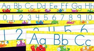 Scholastic Teacher's Friend Monsters Alphabet and Numbers 0 30 Bulletin Board, Multiple Colors (TF8424) : Themed Classroom Displays And Decoration : Office Products
