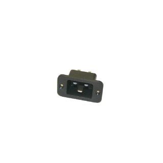 Interpower 83030410 IEC 60320 C20 Power Inlet With Solder Tabs, IEC 60320 C20 Socket Type, Black, 16A/20A Rating, 250VAC Rating: Industrial & Scientific